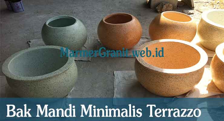 bak mandi minimalis terrazzo 