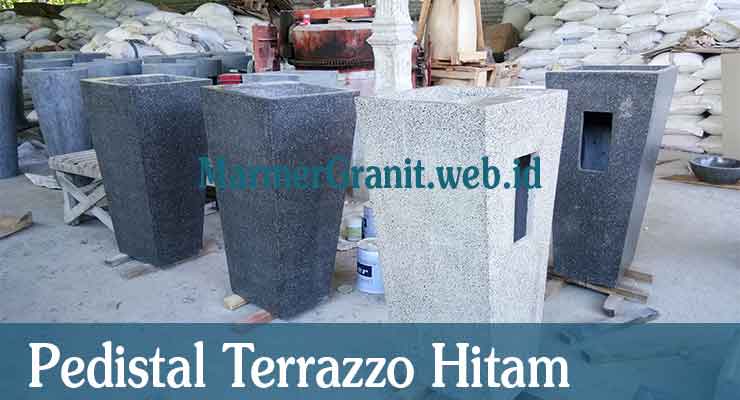 pedistal terrazzo hitam