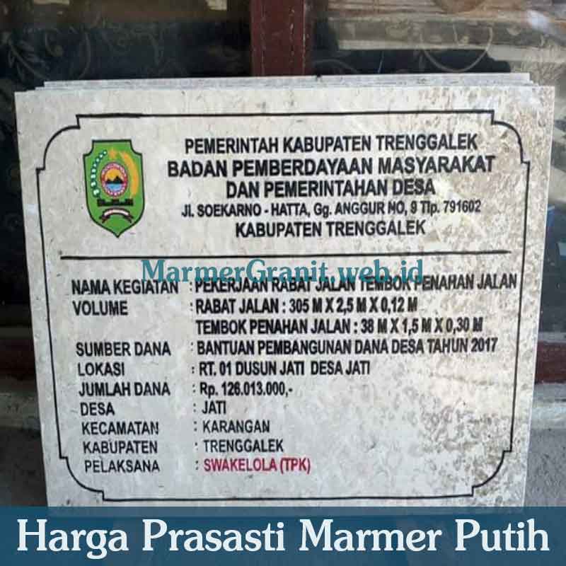prasasti marmer putih