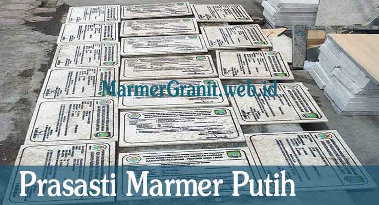 prasasti marmer putih 