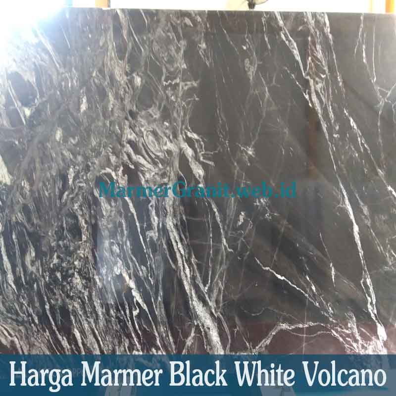 Marmer Black White Volcano