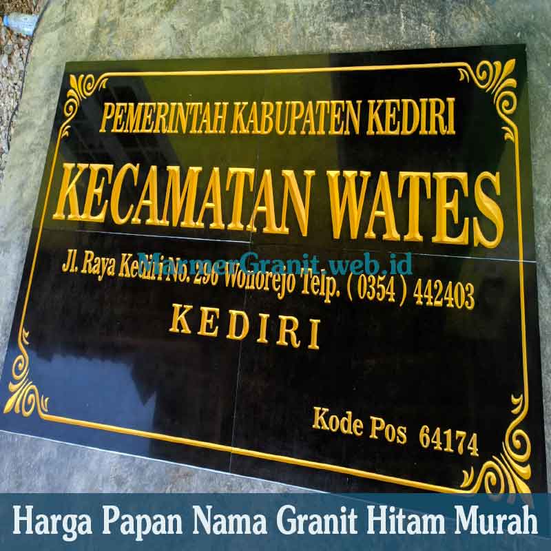 Papan Nama Granit Hitam