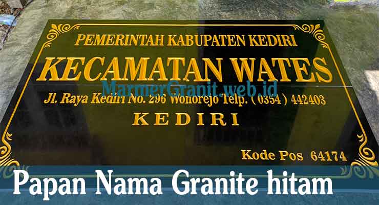 Papan Nama Granit Hitam