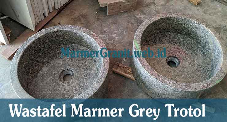 Wastafel Marmer Grey Trotol