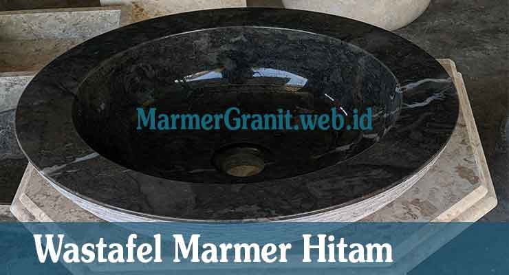 Wastafel Marmer Hitam