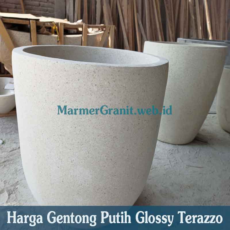 Gentong Putih Glossy Terazzo