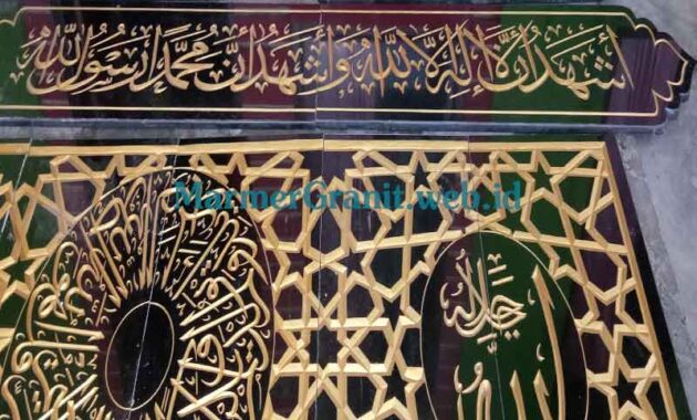 Kaligrafi Batu Granite Berkualitas