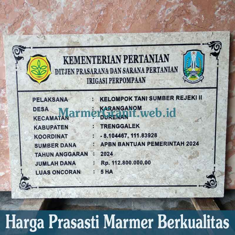 Prasasti Marmer Berkualitas