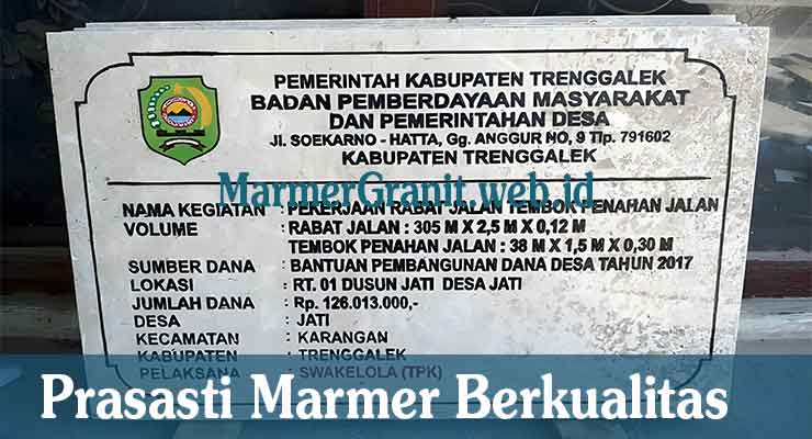 Prasasti Marmer Berkualitas