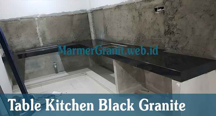 Table Kitchen Black Granite