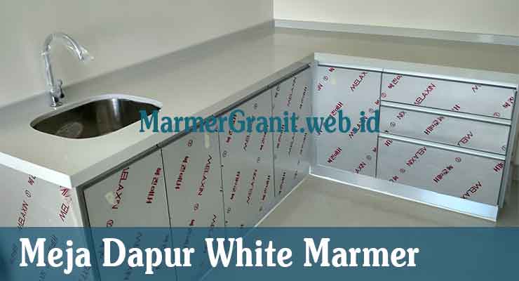 Meja Dapur White Marmer