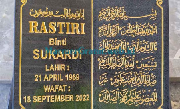 Kijingan Makam Granite Hitam