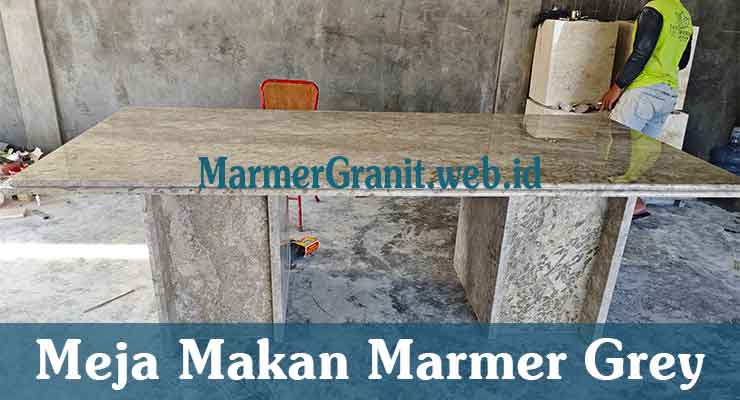 Meja Makan Marmer Grey
