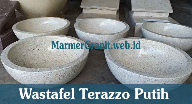 Wastafel Terazzo Putih Elegan