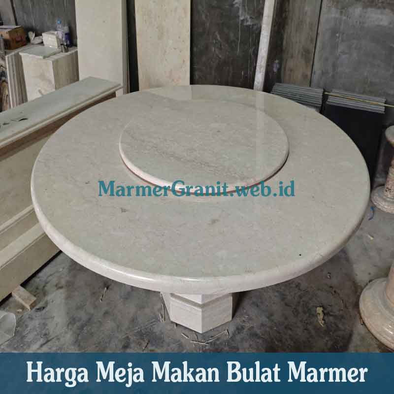 Meja Makan Bulat Marmer