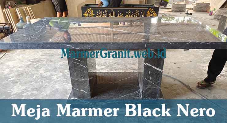 Meja Marmer Black Nero
